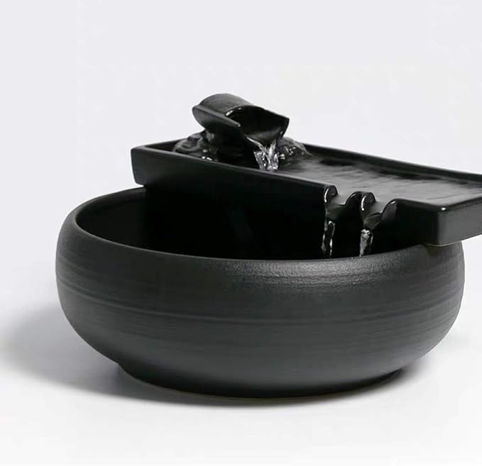 Ceramic Tabletop Fountain for Indoor and Outdoor Table Desk Office Patio (Ceramic Fountain) - Bloomnest