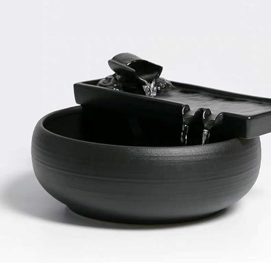 Ceramic Tabletop Fountain for Indoor and Outdoor Table Desk Office Patio (Ceramic Fountain) - Bloomnest
