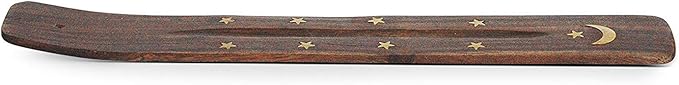 Bless-International Traditional-Handmade-Burner Wooden-Incense-Stick-Holder Ash-Catcher-Stand for-Aromatherapy-Meditation-Yoga (Incense Holder 10 inch(1 pcs)) - Bloomnest