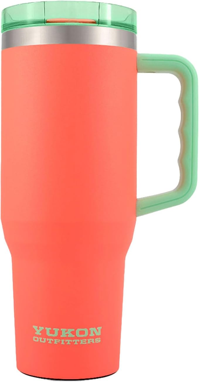 Yukon Outfitters Fit Forty 40oz Double Wall Vacuum Insulated Stainless Steel Tumbler with Reusable Straw & Ergonomic Handle | For Hot or Cold Beverage, Sundance - Bloomnest