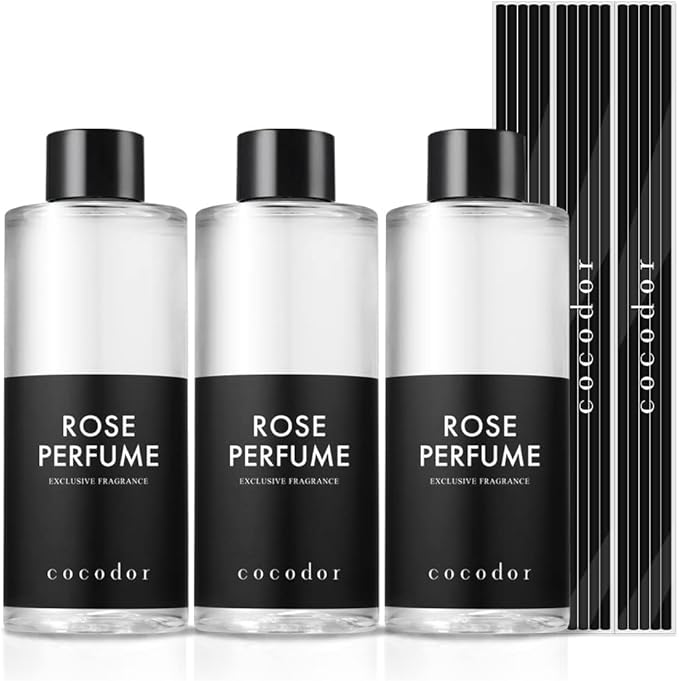 COCODOR Reed Diffuser Oil Refill/Rose Perfume/6.7oz(200ml)/3 Pack/Aroma therapy, Home Fragrance, Scented Oils, Oils for Reed Diffuser, Office Décor, Decoration - Bloomnest