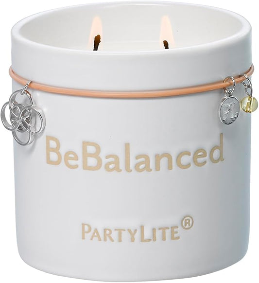 PartyLite Be Centered Cedarwood + Vanilla Jar Candle, 40-50 Hour Burn Time, Essential Oils & Pure Fragrance, Calming, Grounding, and Harmonizing Aromatherapy - Bloomnest