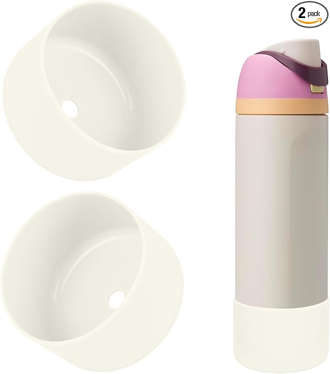 2PCS Silicone Water Bottle Boot, Compatible with Owala 24oz 32oz 40oz, Protective Anti-Scratch & Anti-Dent No Noise Sleeve Cover for FreeSip/Twist/Flip Water Bottles (Daybreak, 24oz) BKBY
