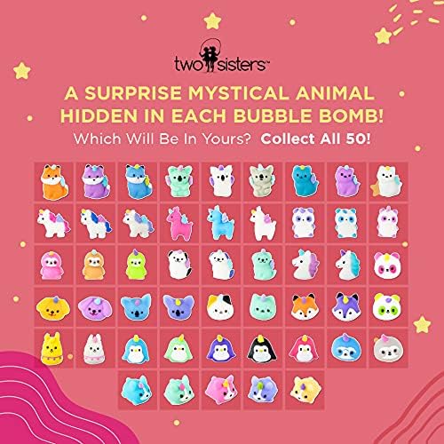 Mystical Bath Bombs for Girls and Boys with Surprise Toys Inside (6 Pack) - Large Bubble Bath Bombs for Kids - Fruity Scents, Fizzies, Made in USA, Mystic Animal - Ideal Holiday Gift by Two Sisters - Bloomnest