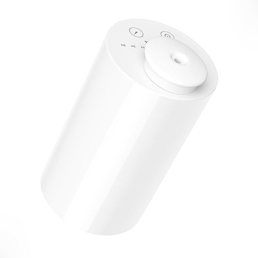 Waterless Essential Oil Diffuser for Home Aromatherapy Car Nebulizing Diffuser Battery Operated 5-20mL Mini Scent Air Machine Up to 600 Sq.Ft. 4Timer 3 Mist-Level (AN7 White) - Bloomnest