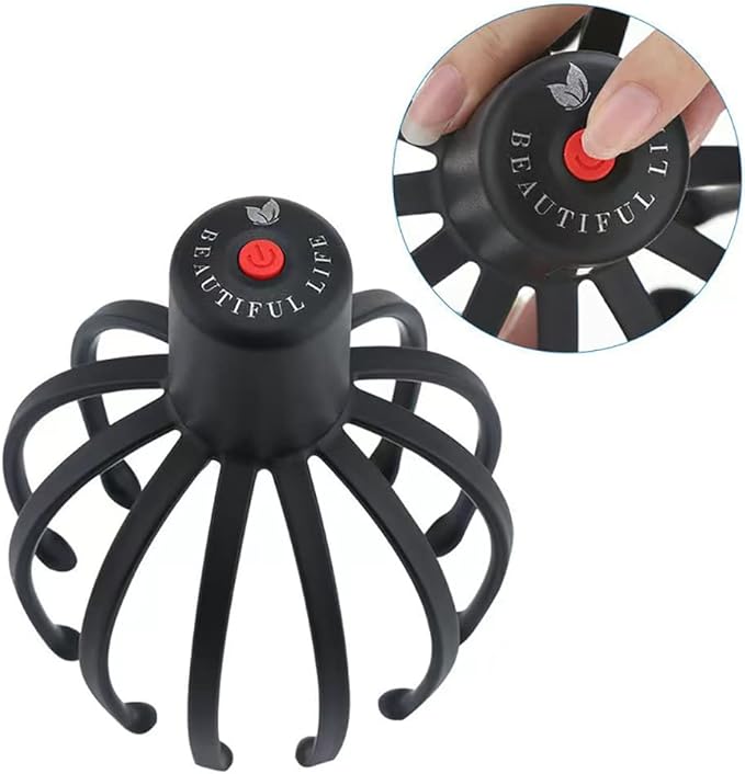 Electric Scalp Massager with 3 Modes, 360 Degree Head Massager, Cordless Portable Head Scratcher for Stress Relax ONIYEA
