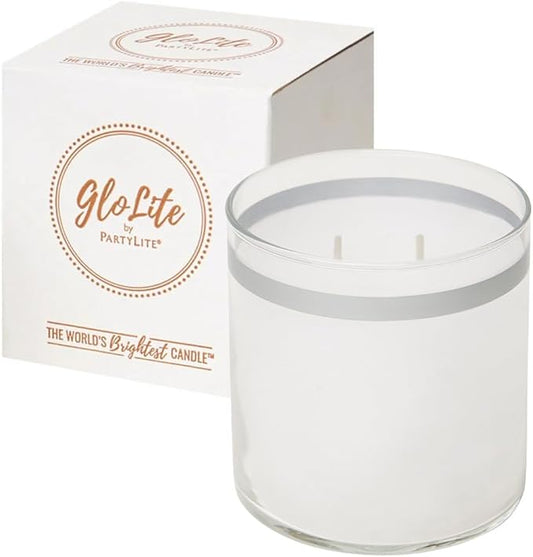 PartyLite GloLite Iced Snowberries Scented, Notes of Apple, Cranberry, Peach, Strawberry, Vanilla & Musk, 2-Wick Jar Candle, 60 Hour Burn Time, World's Brightest Candle™ - Bloomnest
