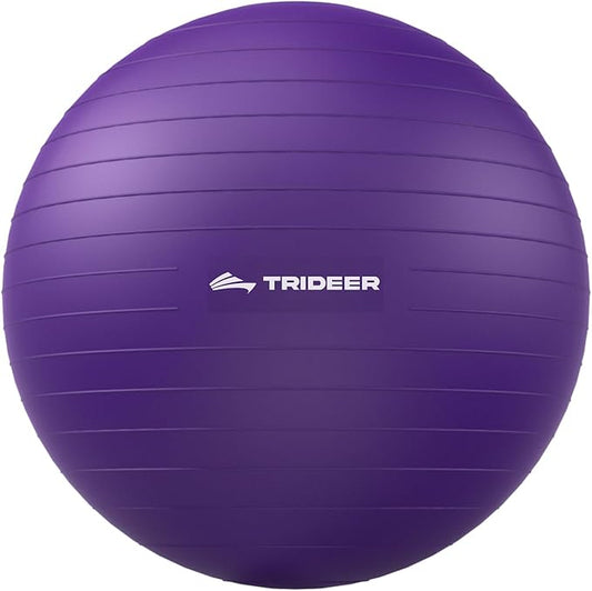 Trideer Exercise Ball for Yoga, Pilates & Fitness – Stability Ball Equipment for Home Gym & Office Chair, Core & Balance Training Accessories, Physical Therapy Equipment, Quick Pump Included, 5 Sizes - Bloomnest