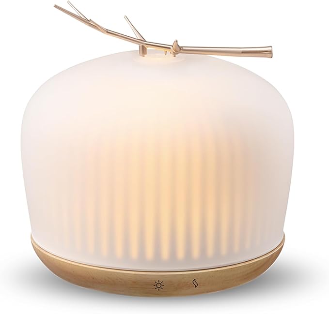 mimicat Quiet Aromatherapy Diffuser Glass: 230ML Ultrasonic Cool Mist Scent for Home with Night Light - Aesthetic for Women Girls - Bloomnest