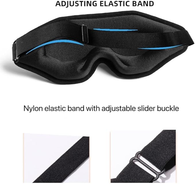 Sleep Mask for Side Sleepers - 100% Blackout Eye Mask for Sleep, 3D Sleeping Mask for Women, sleepmask for Eyelash Extensions, Light Blocking Sleeping Mask for Men, Eye Mask for Travel & Gifts - Bloomnest