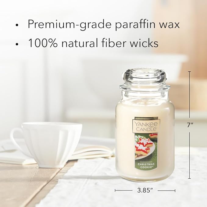 Yankee Candle Christmas Cookie Scented Classic 22oz Large Jar Single Wick Candle Over 110 Hours of Burn Time Perfect for Holiday Gifting and Celebration - Bloomnest