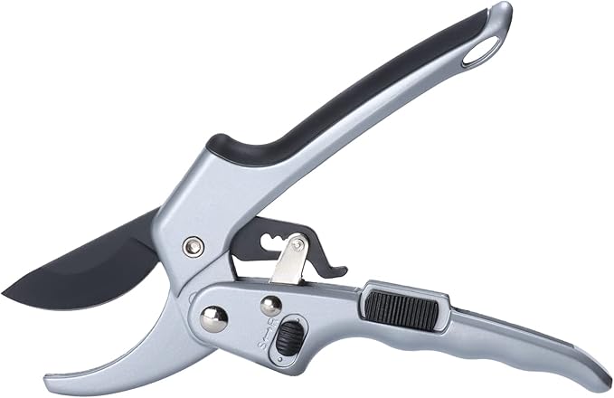 Garden clippers, premium Germany pruners, Work 3 times easier, professional ratchet pruning shears, cutting rose, flower, hedge, stem, tree, Sharp gardening scissors, Arthritis weak hand snips - Bloomnest