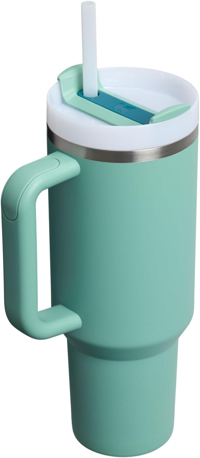 STANLEY Quencher H2.0 Tumbler with Handle and Straw 40 oz | Flowstate 3-Position Lid | Cup Holder Compatible for Travel | Insulated Stainless Steel Cup | BPA-Free | Spring Green Stanley