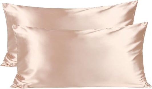 Yanibest Satin Pillowcase, King Size Pillow Cases Set of 2 - Silk Pillow Cases for Hair and Skin with Zipper, Silk Pillow Cases King for 20"x40", Exquisite Packaging for Women Men - Bloomnest