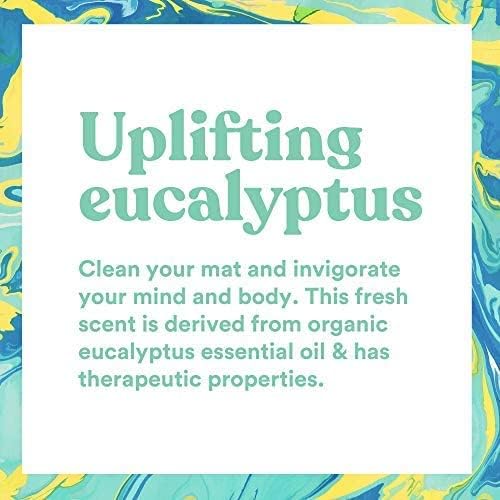ASUTRA Yoga Mat Cleaner Spray (Uplifting Eucalyptus), 4 fl oz - No Slippery Residue, Organic Essential Oils, Deep-Cleansing for Fitness Gear & Gym Equipment, Microfiber Towel Included - Bloomnest