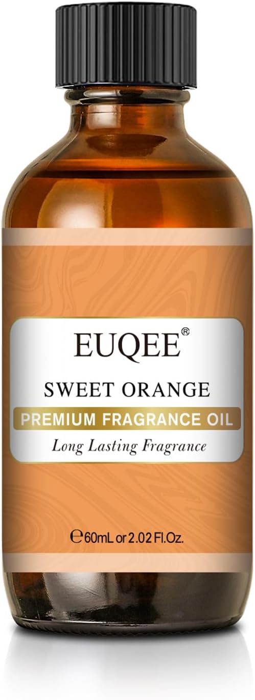 EUQEE Sweet Orange Fragrance Oil 60ml with Glass Dropper, Essential Oils for Diffusers, Candle & Soap Making, Home Scents, Bath Bombs (2.02 Fl oz) - Bloomnest
