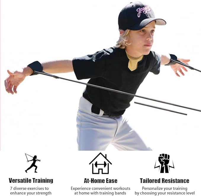 Baseball Softball Resistance Training Bands - Pitching Trainer and Arm Trainer for Pitching Arm Strength Throwing Warm up Stretching - Bloomnest