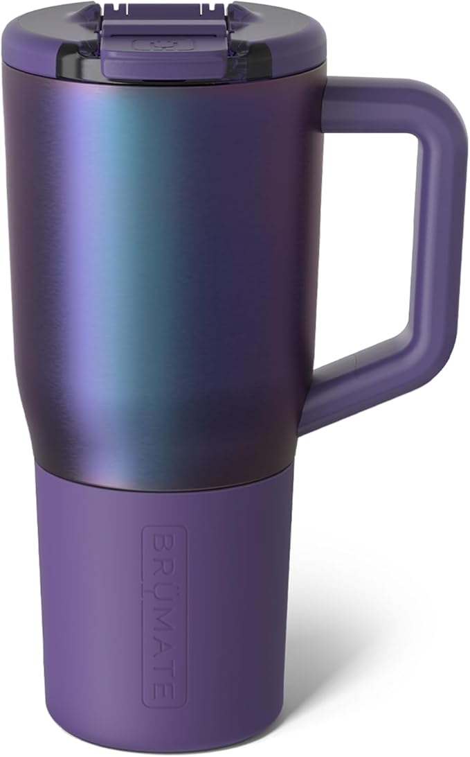 BrüMate Müv - 25oz 100% Leak Proof Insulated Coffee Mug with Handle & Lid - Stainless Steel Coffee Travel Mug - Double Walled Coffee Cup (Dark Aura) - Bloomnest