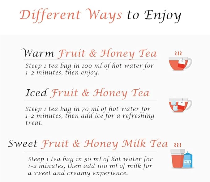 Damtuh Grapefruit Honey Black Tea – Fruity & Sweet Herbal Tea Blend, 20 Tea Bags (1g each) - Bloomnest