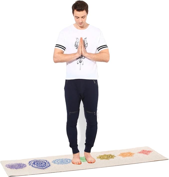 Shakti Warrior Pro Hemp Mat - Artist Designed, Premium Printed Eco-Friendly Non-Slip mat, Great for Regular & Hot Yoga, Pilates, Workouts 72 inch x 24 inch x 3mm Thick