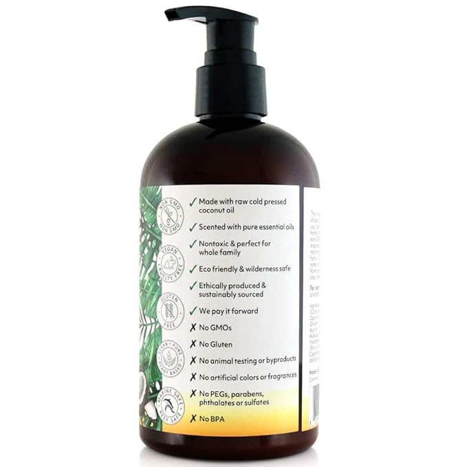 Coco Fiji Face & Body Lotion Infused With Coconut Oil | Lotion for Dry Skin | Moisturizer Face Cream & Massage Lotion for Women & Men |Grapefruit 12 ozPack of 3 - Bloomnest