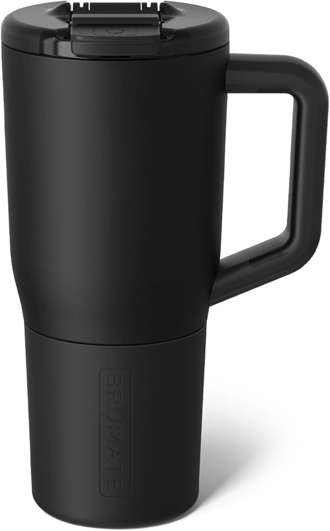 BrüMate Müv - 25oz 100% Leak Proof Insulated Coffee Mug with Handle & Lid - Stainless Steel Coffee Travel Mug - Double Walled Coffee Cup (Matte Black) - Bloomnest
