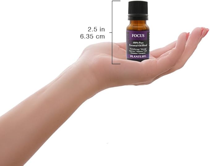 Plantlife Focus Aromatherapy Essential Oil Blend - Straight from The Plant 100% Pure Therapeutic Grade - No Additives or Fillers - Made in California 10 ml - Bloomnest
