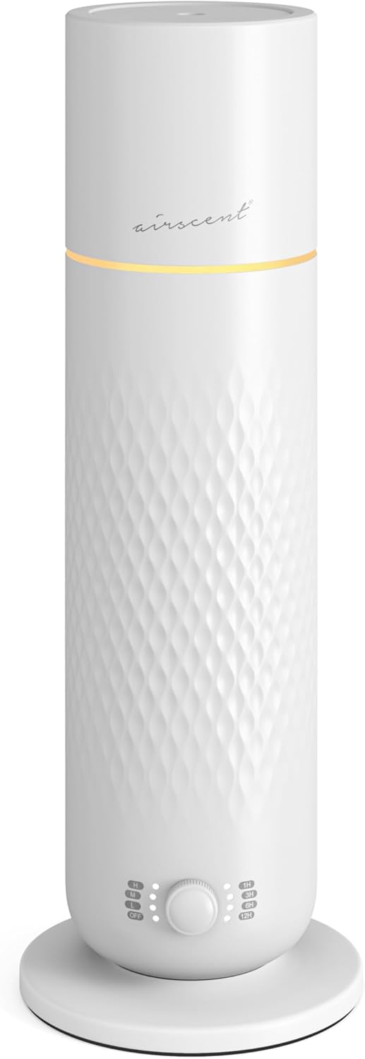 The AirScent Waterless Diffuser - Cold Air Scent Diffuser Oil Machine for Homes, Offices, Hotels and Spas - Aromatherapy Diffuser for Aesthetic Scenting - White - 4.05 Oz - Fragrance Oil Not Included