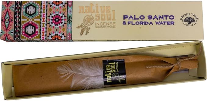 Native Soul Incense Smudge Sticks, Pack of 12, 15 Grams, Palo Santo and Florida, Brown, 73104 Kheops+International