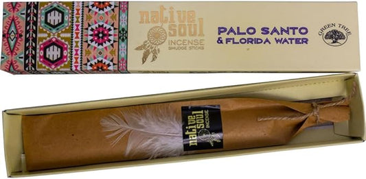 Native Soul Incense Smudge Sticks, Pack of 12, 15 Grams, Palo Santo and Florida, Brown, 73104 Kheops+International