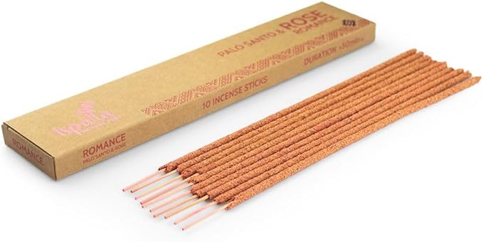 ISPALLA® Palo Santo Pink Incense Sticks, Pack of 10, for Romance and Emotional Bonding, Handmade in Peru, 100% Natural & Vegan Bloomnest