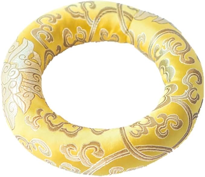 Singing Bowl Cushion Silk Brocade Ring Cushion Pillow，Used for Crystal/Tibetan Singing Bowls ，Singing Bowls Cushion,O-Ring，Buddhist Sound Bowl Pad (Color : 7 Colors, Size : 8-14'' 7 Pieces) - Bloomnest