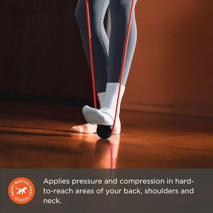 Tiger Tail Tiger Ball 2.6 Foam Roller Ball + 47” Corded Rope – Deep Tissue Massage Ball: Feet, Legs, Neck, Back – Trigger Point Massage Therapy – Relieve Muscle Soreness – Muscle Recovery - Bloomnest