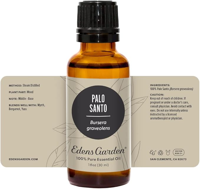 Edens Garden Palo Santo Essential Oil- 100% Pure Premium Grade, Undiluted, Natural, Therapeutic, Aromatherapy, The Best for Diffuser, Skin, Face, Candle 30 ml (1 fl oz) - Bloomnest