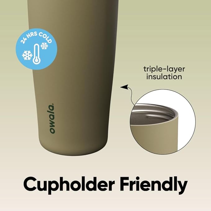 Owala FreeSip Sway Insulated Stainless Steel Water Bottle with Two-Way Spout, Built-In Straw and Bucket Handle, Made for Travel, School, and Sports, 40oz, BPA Free, Leak Proof, Off Road Owala