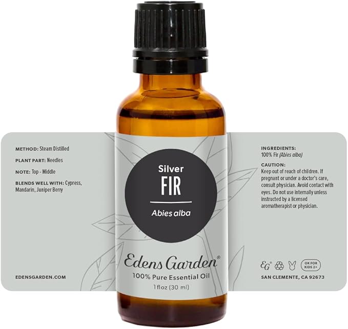 Edens Garden Fir- Silver Essential Oil- 100% Pure Premium Grade, Undiluted, Natural, Therapeutic, Aromatherapy, The Best for Diffuser, Candle, Laundry, Humidifiers 30 ml (1 fl oz) EdensGarden