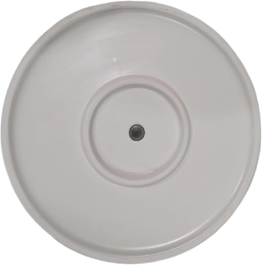 Amazon Basics Fluted Ceramic Round Planter, 10 in, White - Bloomnest