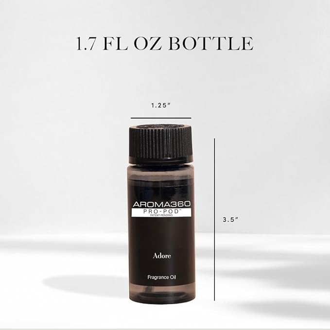 Aroma360 Pro Pod - Adore Fragrance Oil Blend - 50ML | Hotel Inspired Luxury Essential Oil Diffuser | Aromatherapy Scent Diffuser Oil | White Tea, Jasmine, Peony, Gardenia, Sandalwood, Amber and More - Bloomnest
