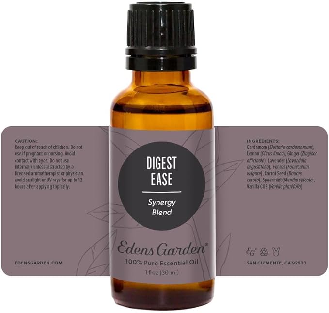 Edens Garden Digest Ease Essential Oil Blend- 100% Pure Premium Grade, Undiluted, Natural, Therapeutic, Aromatherapy, The Best for Skin, Face, Humidifies 118 ml (4 fl oz) - Bloomnest