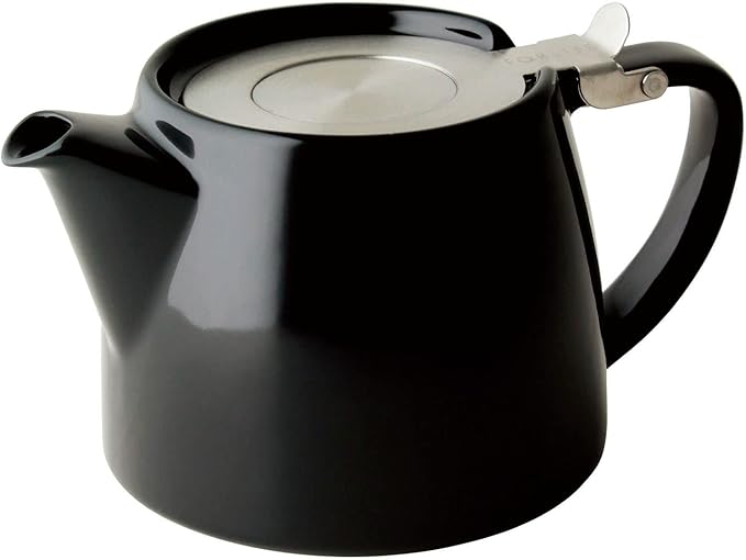 FORLIFE Stump Teapot with SLS Lid and Infuser, 18-Ounce, Black Graphite
