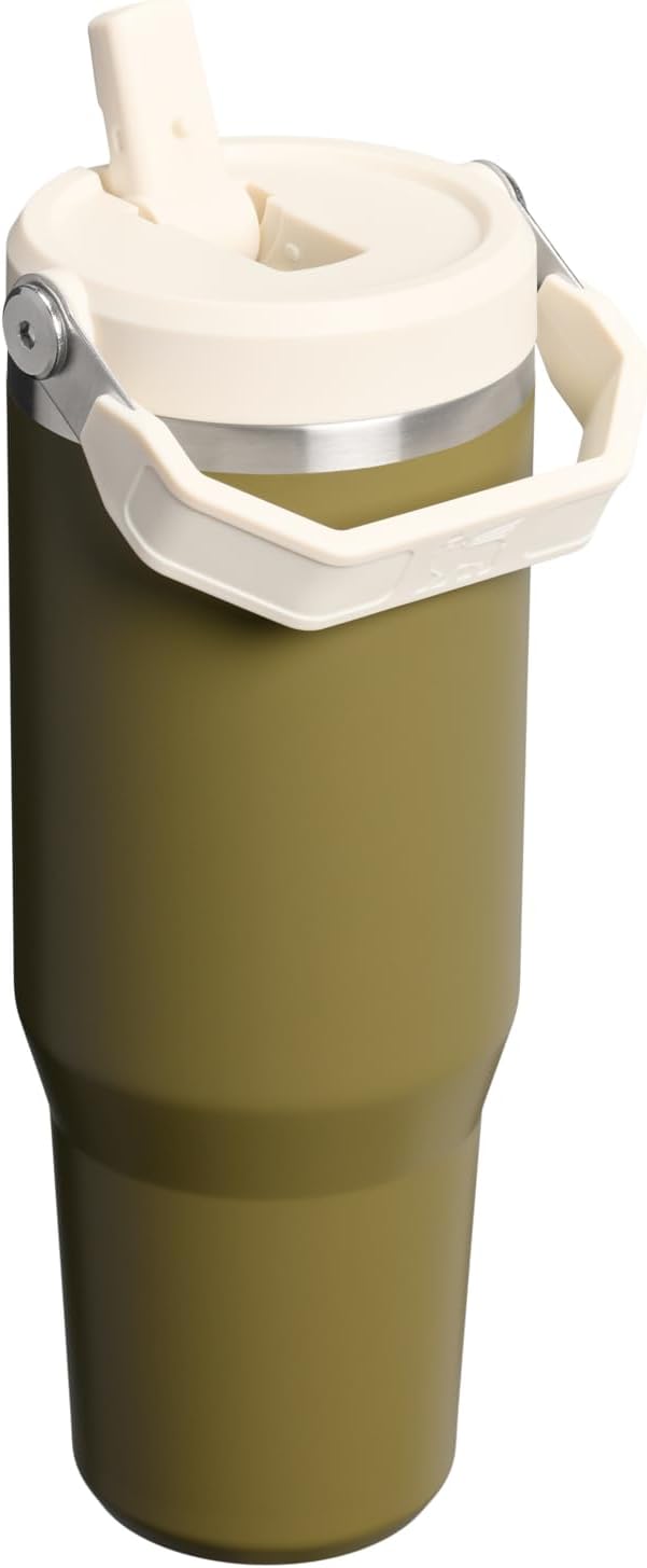 STANLEY IceFlow 2.0 Flip Straw Tumbler with Handle 30 oz | Twist On Lid and Flip Up Straw | Leak Resistant Water Bottle | Insulated Stainless Steel | BPA-Free | Exclusive Thyme - Bloomnest
