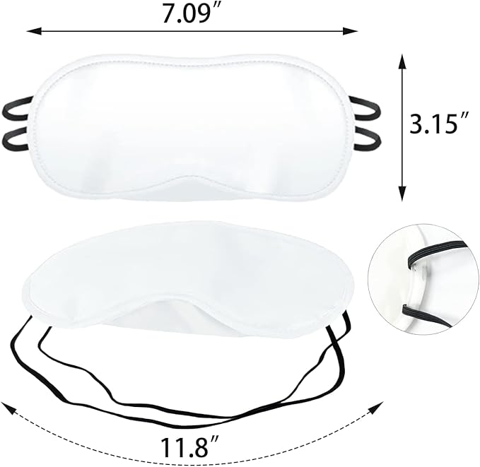 12 PCS Eye Mask Sleepover Party Supplies Slumber Party Favors for Girls Pajama Party Decorations Sleep White Black Soft Shade Blindfold Eye Covering Color The Bulk Game Stuff with 8 PCS Fabric Pens - Bloomnest
