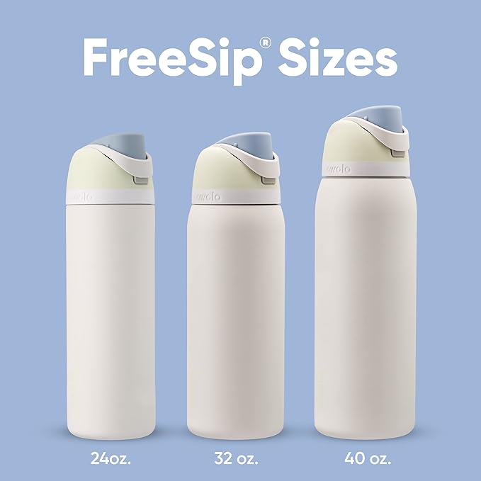 Owala FreeSip Insulated Stainless Steel Water Bottle with Straw for Sports, Travel, and School BPA-Free Sports Water Bottle, 24 oz, Iced Breeze Owala
