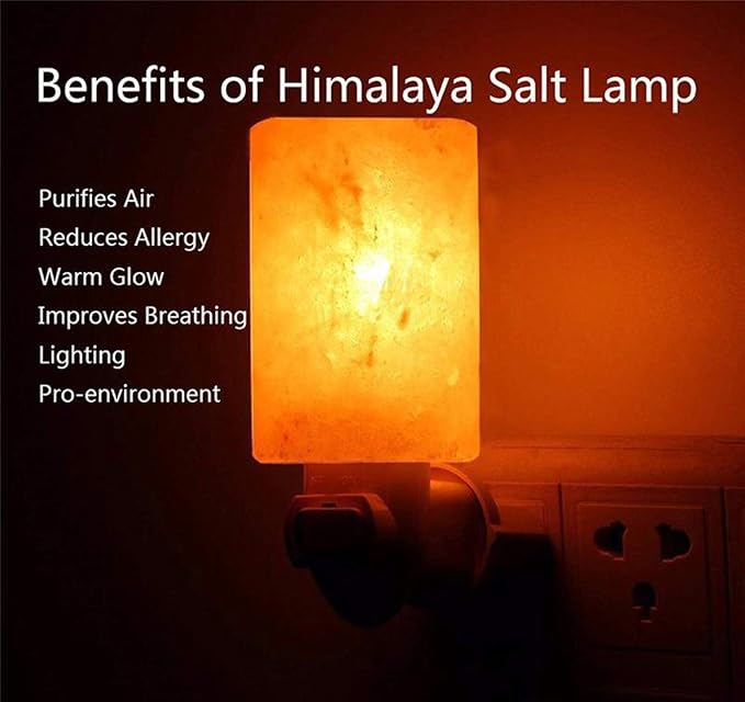 Himalayan Rock Salt Night Light Cylinder Shape 2Pack - Bloomnest