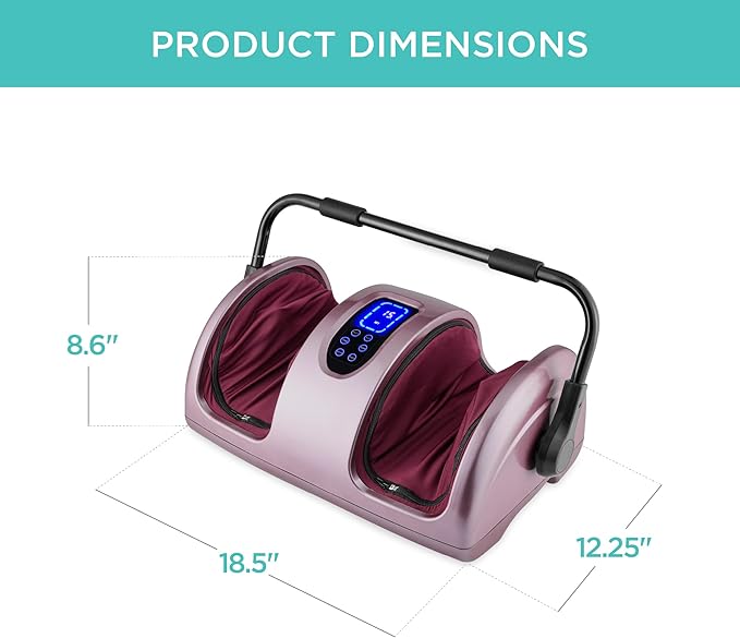 Best Choice Products Heated Shiatsu Foot Massager for Pain Relief, Plantar Fasciitis, Neuropathy, Blood Circulation w/Compact Design - Rose Gold - Bloomnest
