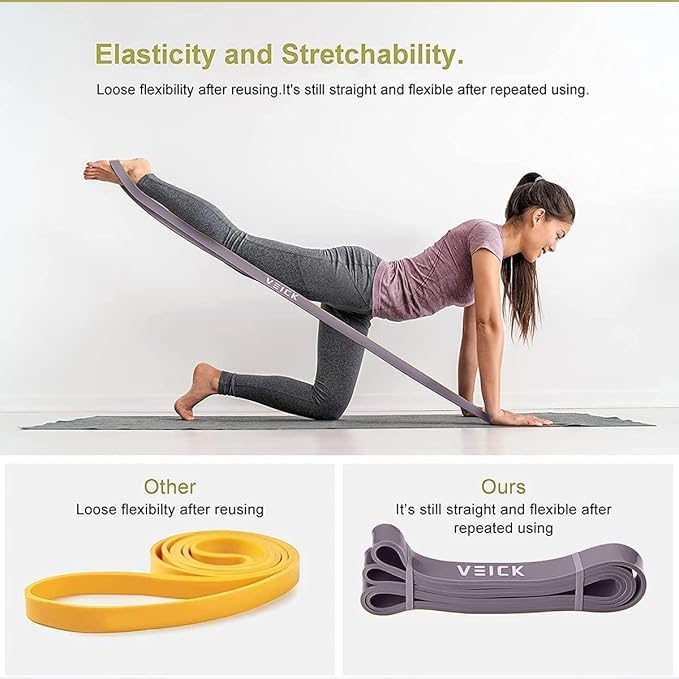 VEICK Resistance Bands for Working Out, Exercise Bands, Workout Bands, Pull Up Assistance Bands, Long Heavy Stretch Bands Set for Men and Women, Power Weight Gym at Home Fitness Equipment - Bloomnest