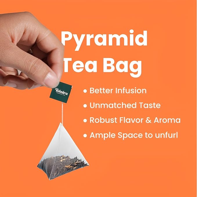 Teaniru, Magic Melon Green Tea, 100 Pyramid Tea Bags, Individual Sachets | Detox Tea - Green Tea with Musk Melon & Aloe Vera | 100% Natural Ingredients - Pure Leaf Tea - Bloomnest