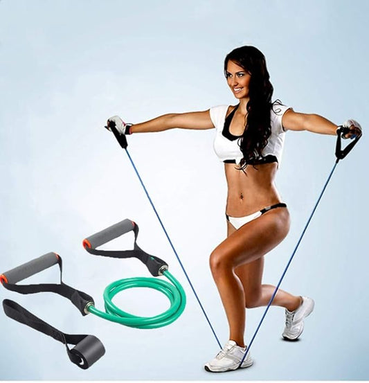 Single Resistance Bands, Workout Bands with Handles and The Exercise Bands with Door Anchor, Suitable for Resistance Training, Physical Therapy, Home Workouts, Boxing Training