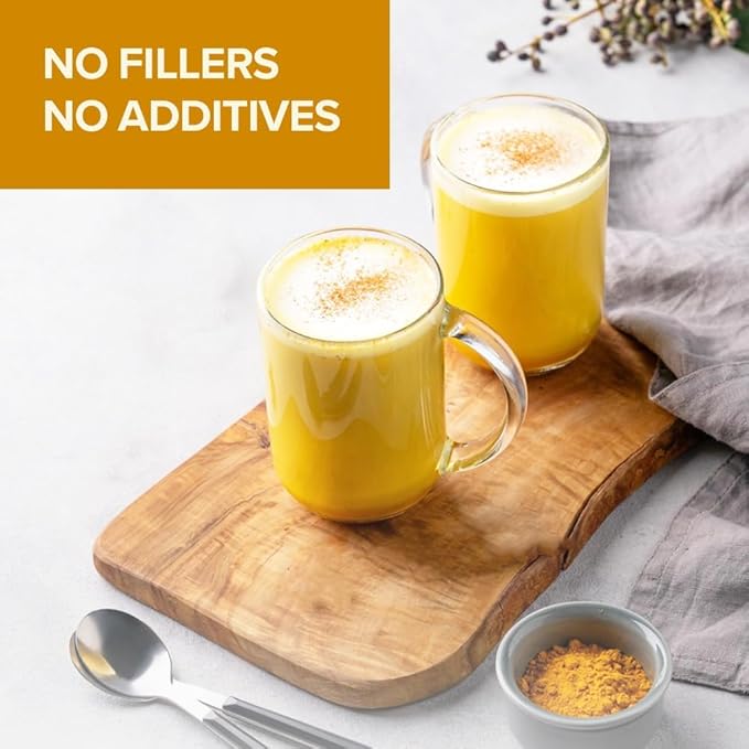 VAHDAM, Golden Milk Powder/Turmeric Ginger Latte Mix (100g, 40 Cups) Caffeine-Free | Powerful Curcumin, Turmeric Powder & Ginger | Brew Hot/Iced Tea - Bloomnest