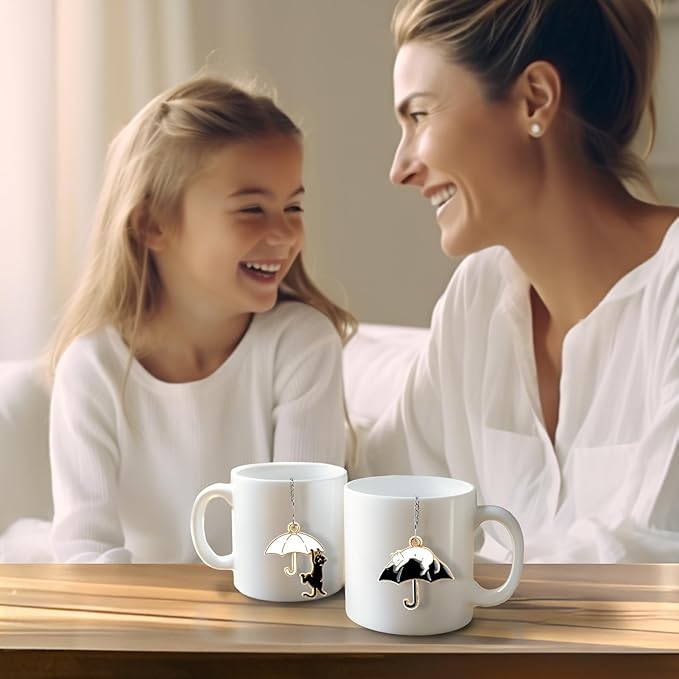 2Pack Tea Infuser with Cute Cat Charm,Premium Stainless Steel Loose Leaf Tea Strainer Tea Steeper Tea Ball Tea Infusers for Loose Tea - Bloomnest